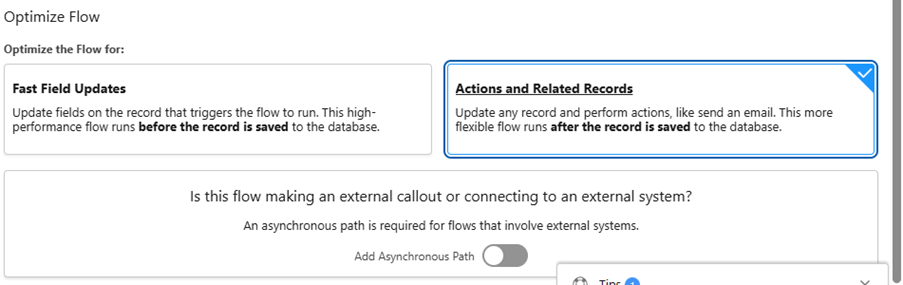Changing fast field updates to actions and related records